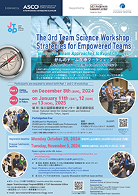 Flyer for The 3rd Team Science Workshop